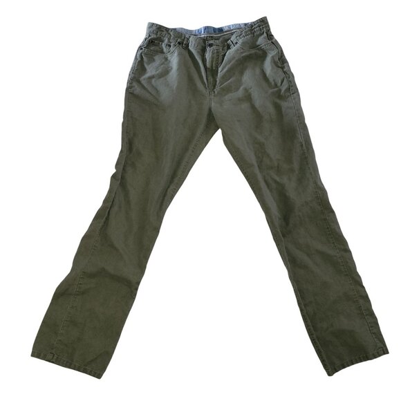 L.L.‎ Bean Mens 36x34 Standard Fit Linen-Cotton Blend Khaki Pants - Picture 1 of 9